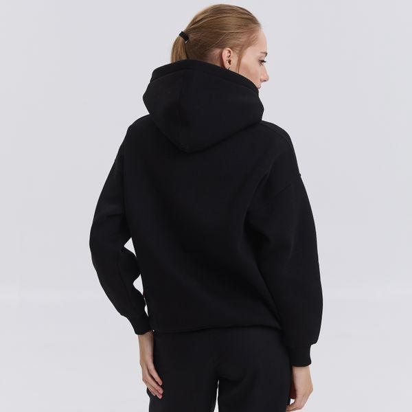 Худі унісекс oversize чорне 712-321-842 фото