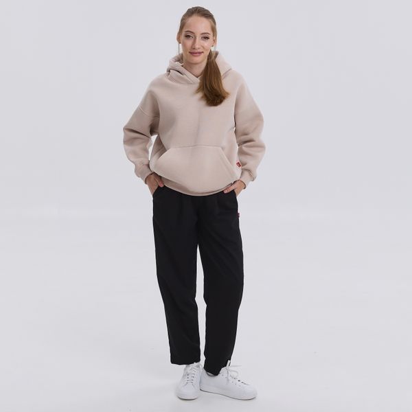Худі унісекс oversize бежеве 712-454-842 фото